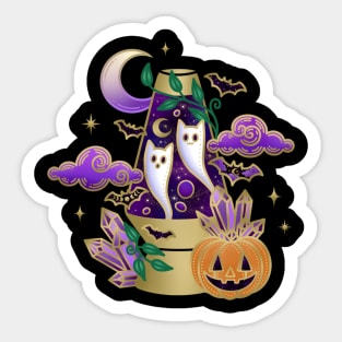 Halloween Crystal Lava Lamp Sticker